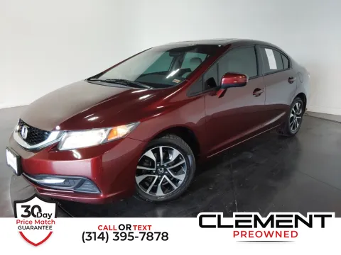 Red 2015 Honda Civic EX for sale in St. Charles, MO