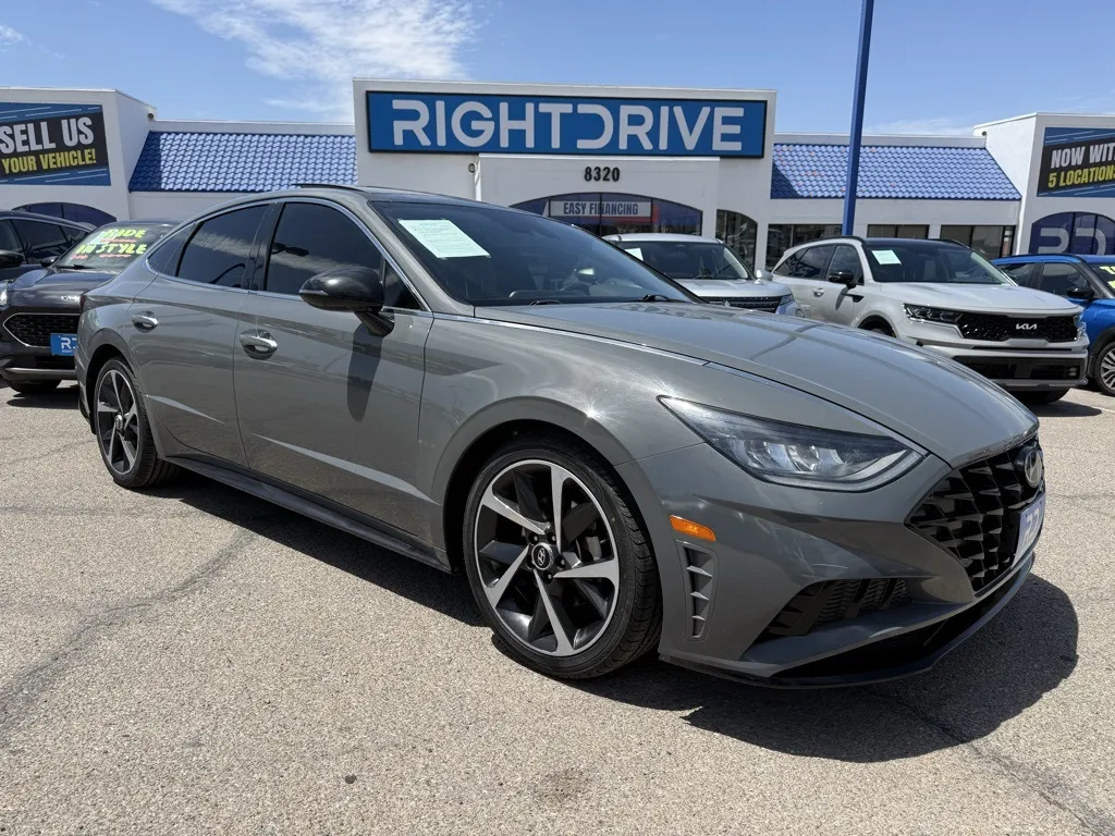 Gray 2021 Hyundai Sonata SEL Plus for sale in El Paso, TX