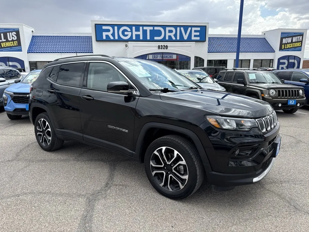 Black 2022 Jeep Compass Limited for sale in El Paso, TX