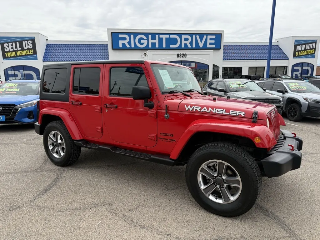 Red 2018 Jeep Wrangler JK Unlimited Sport for sale in El Paso, TX
