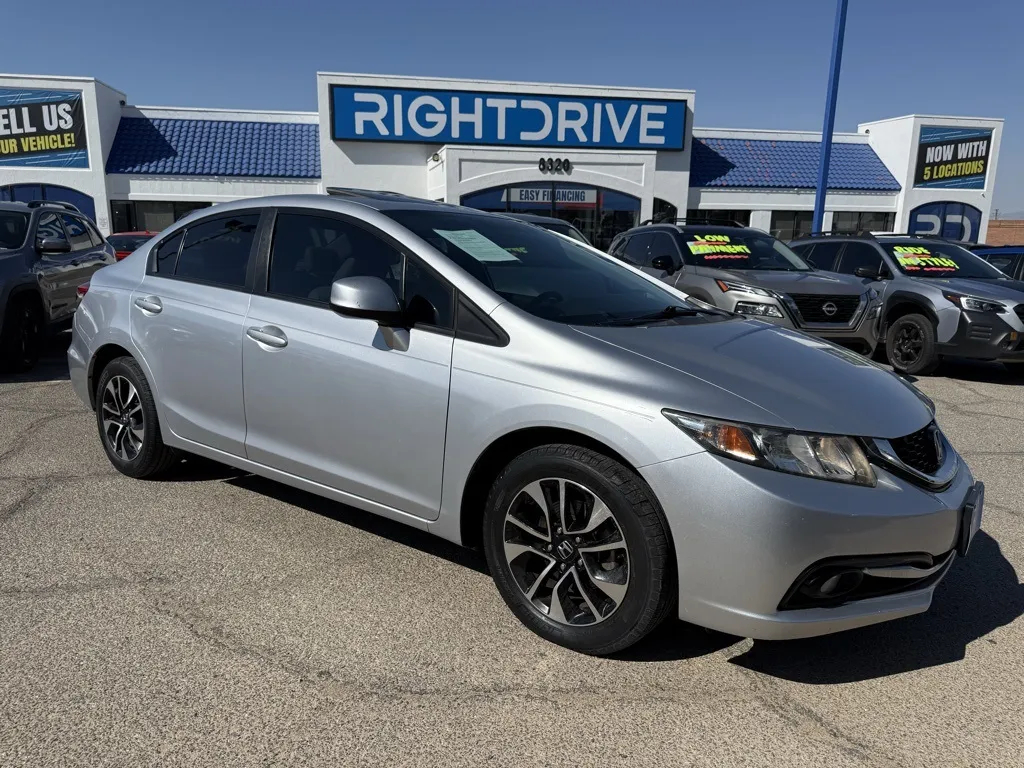 Silver 2013 Honda Civic EX-L for sale in El Paso, TX