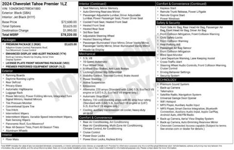 Another view of 2024 Chevrolet Tahoe Premier for sale in Salt Lake City, UT at Parkline Motors