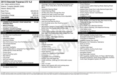 More photos of 2015 Chevrolet Traverse LTZ at Parkline Motors, UT