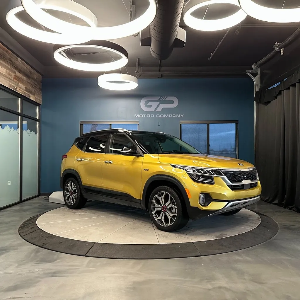 Yellow 2021 Kia Seltos SX for sale in Kaysville, UT