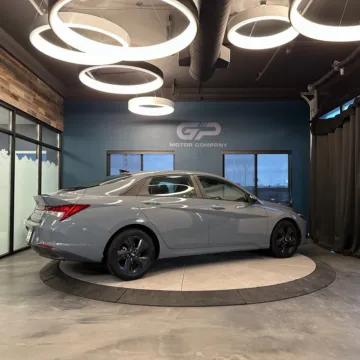 Another view of 2021 Hyundai Elantra Hybrid Blue for sale in Kaysville, UT at GP Motor Company