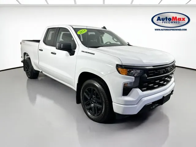 White 2024 Chevrolet Silverado 1500 Custom for sale in Framingham, MA