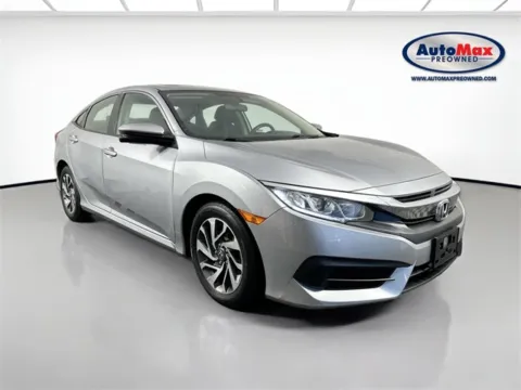 Silver 2018 Honda Civic EX for sale in Framingham, MA