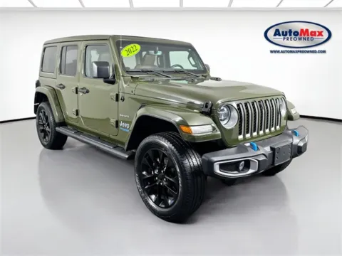 Green 2022 Jeep Wrangler Unlimited Sahara 4xe for sale in Framingham, MA