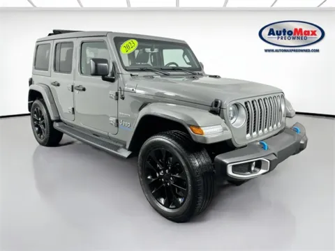 Gray 2023 Jeep Wrangler Sahara 4xe for sale in Framingham, MA