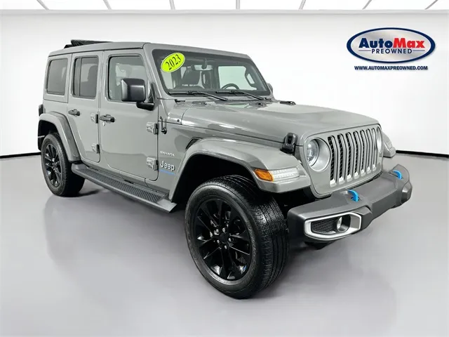 Gray 2023 Jeep Wrangler Sahara 4xe for sale in Framingham, MA