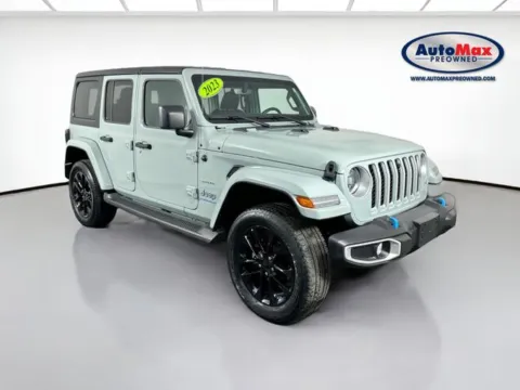 Gray 2023 Jeep Wrangler Sahara 4xe for sale in Framingham, MA