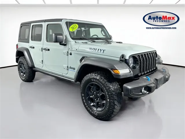 Gray 2023 Jeep Wrangler Willys 4xe for sale in Framingham, MA