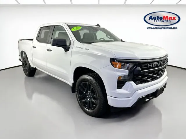 White 2023 Chevrolet Silverado 1500 Custom for sale in Framingham, MA