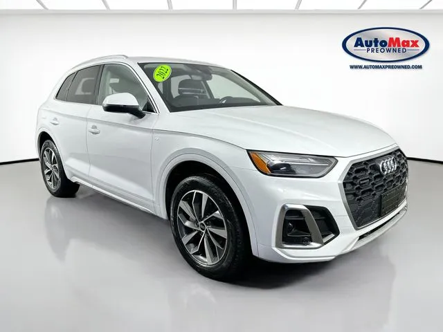 White 2022 Audi Q5 45 S line Premium Plus for sale in Framingham, MA