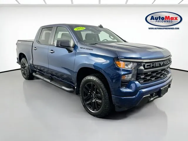 Blue 2023 Chevrolet Silverado 1500 Custom for sale in Framingham, MA