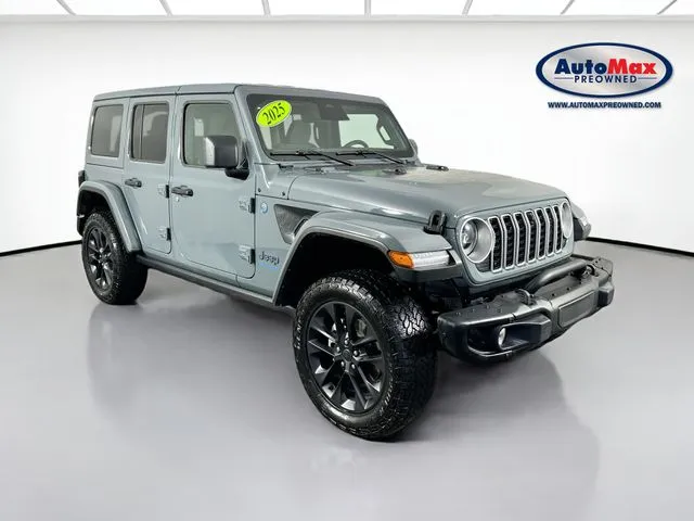 Gray 2025 Jeep Wrangler Sahara 4xe for sale in Framingham, MA