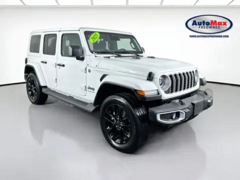White 2025 Jeep Wrangler Sahara 4xe for sale in Framingham, MA