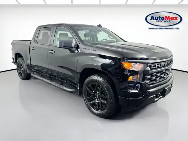 Black 2023 Chevrolet Silverado 1500 Custom for sale in Framingham, MA