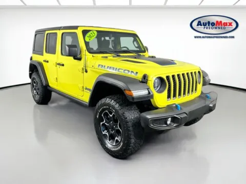 Yellow 2023 Jeep Wrangler Rubicon 4xe for sale in Framingham, MA