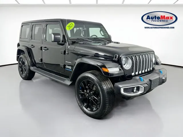 Black 2023 Jeep Wrangler Sahara 4xe for sale in Framingham, MA