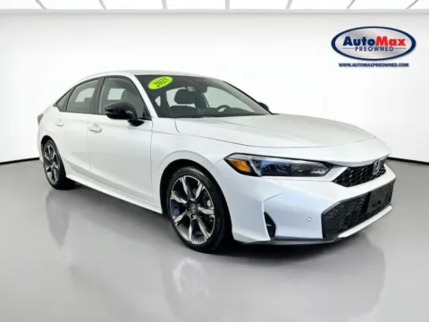 White 2025 Honda Civic Hybrid Sport Touring for sale in Framingham, MA