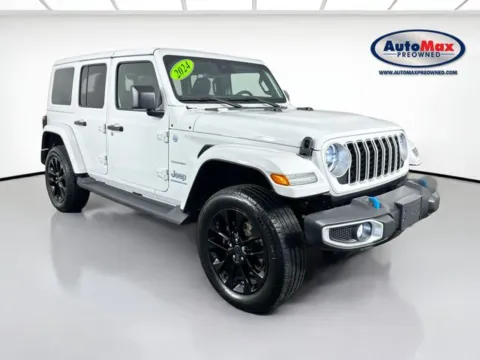 White 2024 Jeep Wrangler Sahara 4xe for sale in Framingham, MA