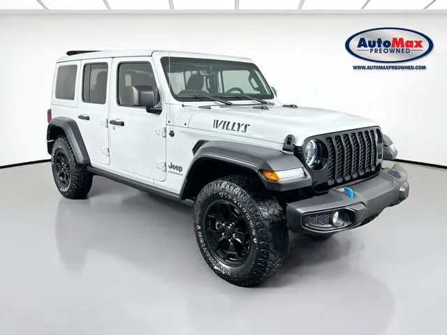 White 2023 Jeep Wrangler Willys 4xe for sale in Framingham, MA
