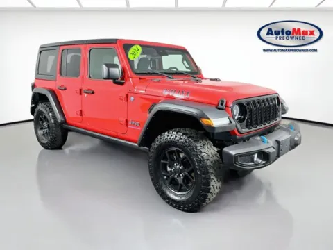 Red 2024 Jeep Wrangler Willys 4xe for sale in Framingham, MA