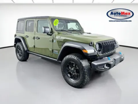 Green 2024 Jeep Wrangler Willys 4xe for sale in Framingham, MA