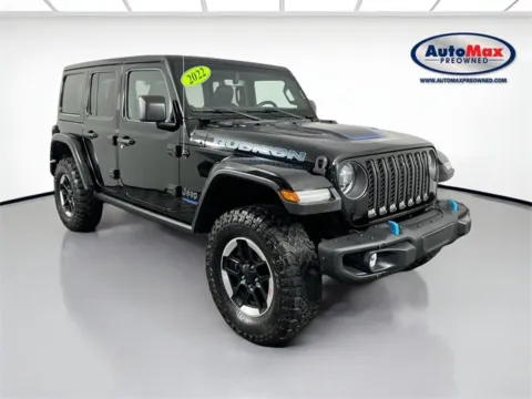 Black 2022 Jeep Wrangler Unlimited Rubicon 4xe for sale in Framingham, MA