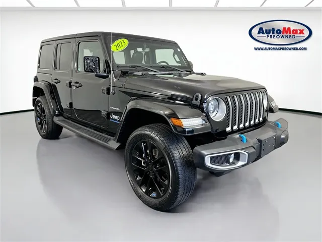 Black 2023 Jeep Wrangler Sahara 4xe for sale in Framingham, MA