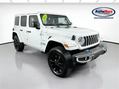 White 2024 Jeep Wrangler Sahara 4xe for sale in Framingham, MA