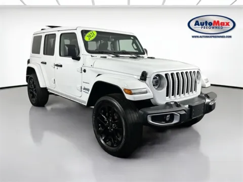 White 2021 Jeep Wrangler Unlimited Sahara 4xe for sale in Framingham, MA