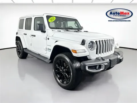 White 2021 Jeep Wrangler Unlimited Sahara 4xe for sale in Framingham, MA
