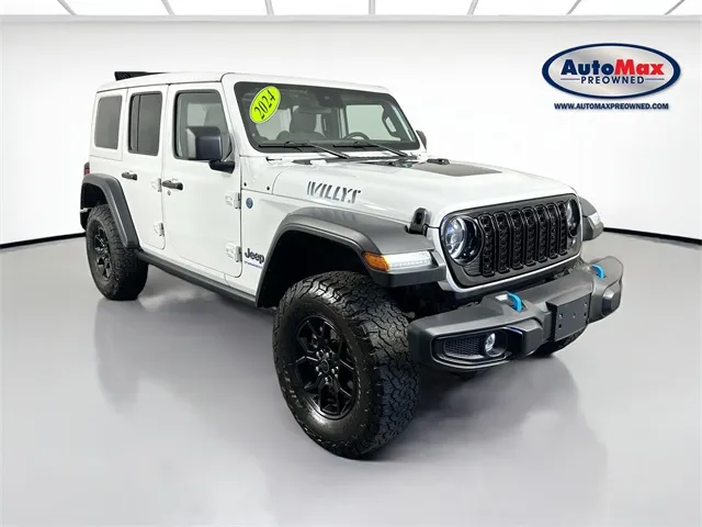 White 2024 Jeep Wrangler Willys 4xe for sale in Framingham, MA