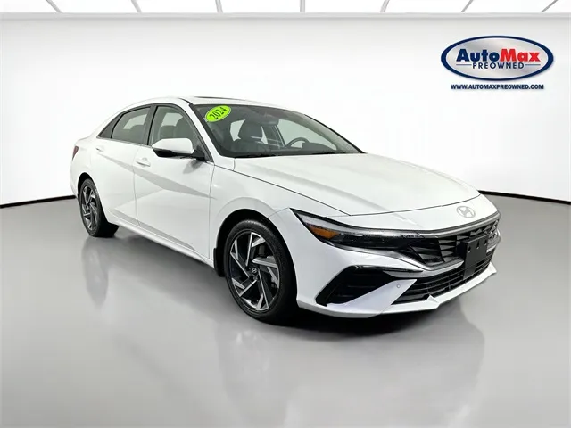 White 2024 Hyundai Elantra Hybrid Limited for sale in Framingham, MA