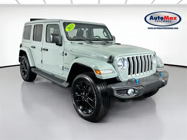 Gray 2023 Jeep Wrangler Sahara 4xe for sale in Framingham, MA