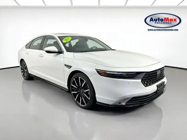 White 2025 Honda Accord Hybrid Touring for sale in Framingham, MA