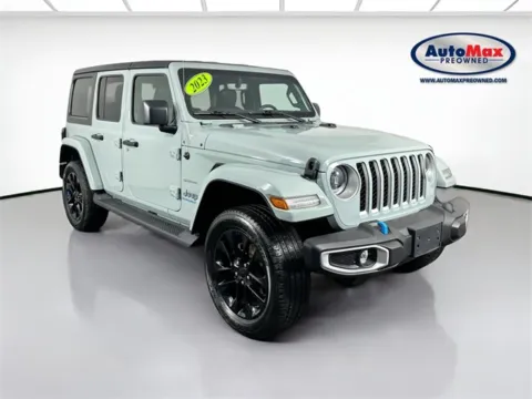 Gray 2023 Jeep Wrangler Sahara 4xe for sale in Marlborough, MA