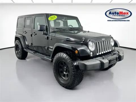 Black 2018 Jeep Wrangler JK Unlimited Sahara for sale in Marlborough, MA