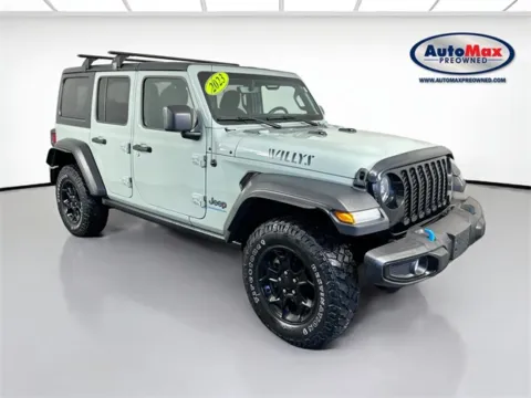 Gray 2023 Jeep Wrangler Willys 4xe for sale in Marlborough, MA