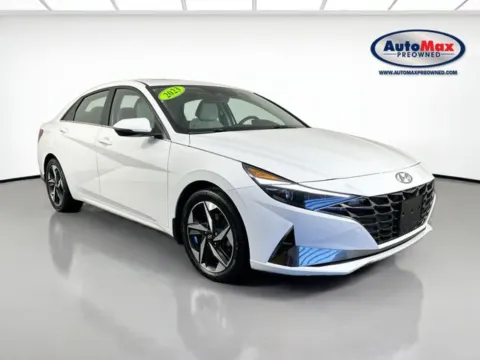 White 2023 Hyundai Elantra Hybrid Limited for sale in Marlborough, MA