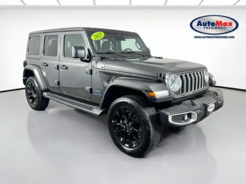 Gray 2025 Jeep Wrangler Sahara 4xe for sale in Marlborough, MA