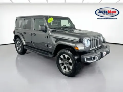 Gray 2021 Jeep Wrangler Unlimited Sahara for sale in Marlborough, MA