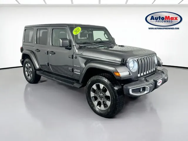 Gray 2021 Jeep Wrangler Unlimited Sahara for sale in Marlborough, MA
