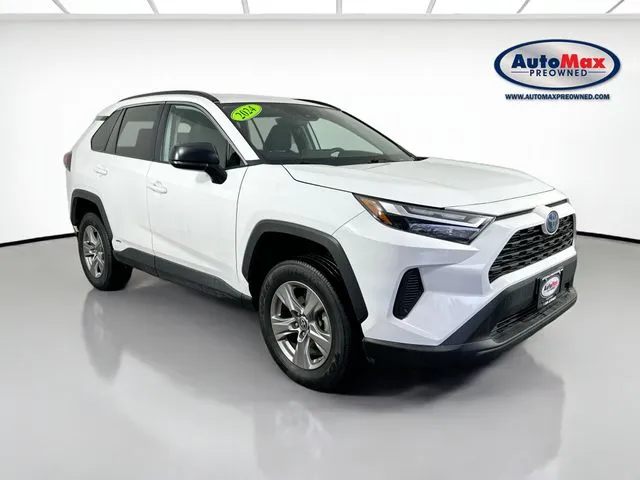 White 2024 Toyota RAV4 Hybrid LE for sale in Marlborough, MA