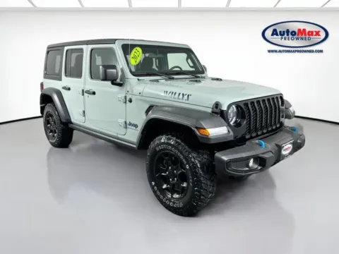 Gray 2023 Jeep Wrangler Willys 4xe for sale in Marlborough, MA
