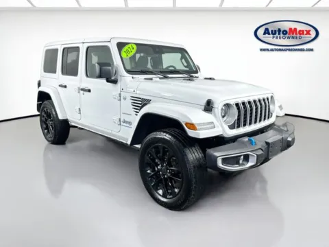 White 2024 Jeep Wrangler Sahara 4xe for sale in Marlborough, MA