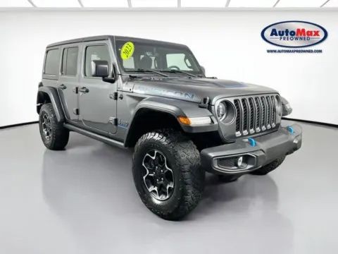 Gray 2023 Jeep Wrangler Rubicon 4xe for sale in Marlborough, MA