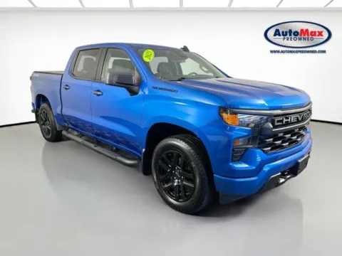 Blue 2023 Chevrolet Silverado 1500 Custom for sale in Marlborough, MA